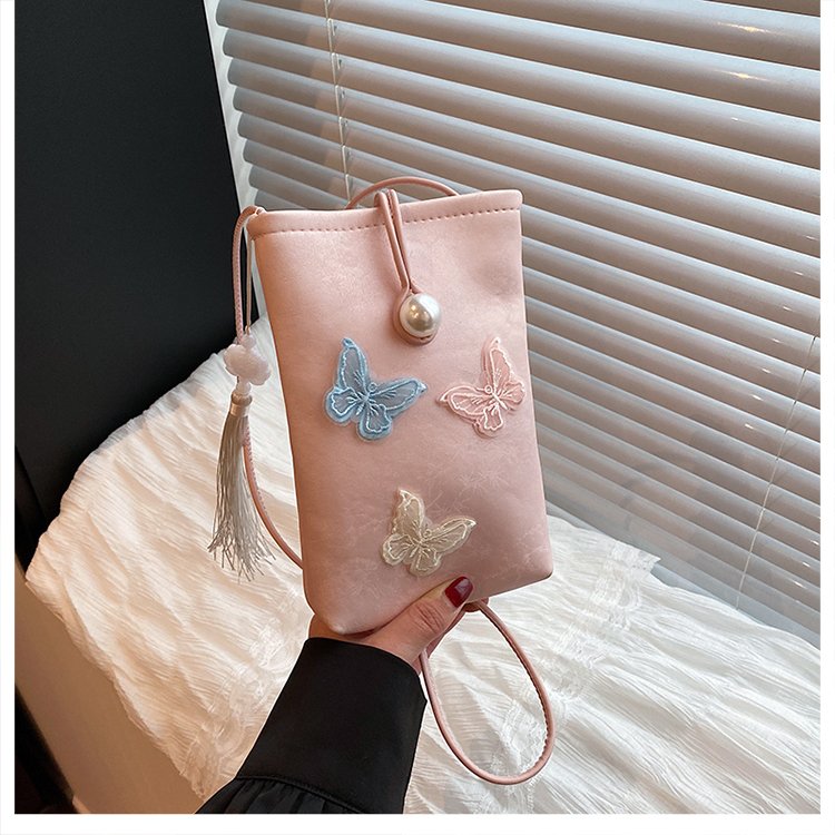 PU Bow Phone Bag Single Shoulder Crossbody Bag for Summer 2025