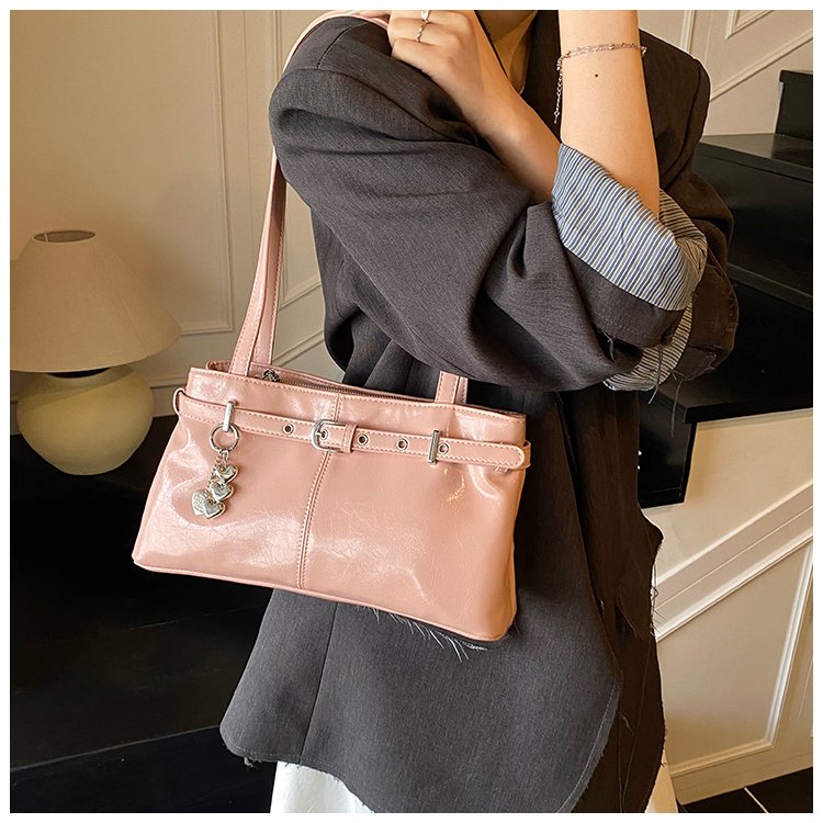 PU Bowling Bag Shoulder Bag with Zipper Spring 2025 - Image 3